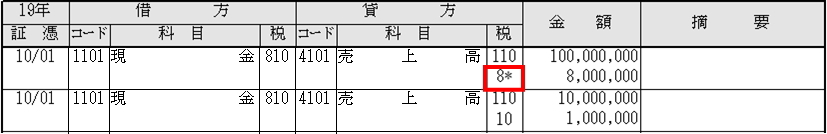 仕訳帳印刷イメージ