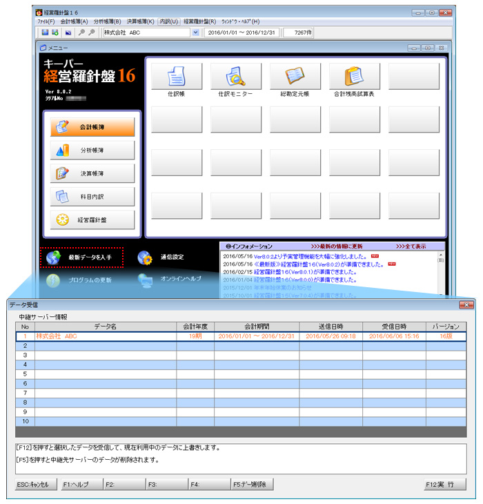 画像：キーパー経営羅針盤で受信