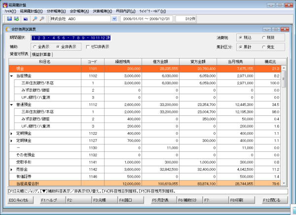 会計帳簿：仕訳帳