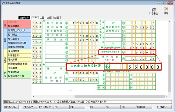 青色 申告 特別 控除 額