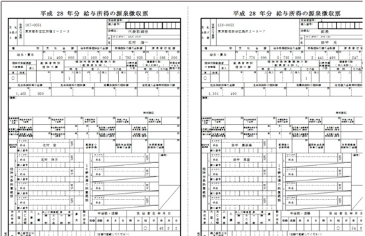 画像：源泉徴収票の作成