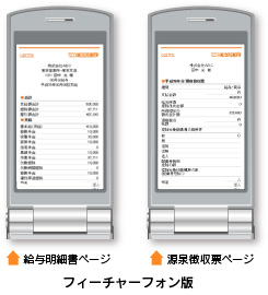 Web給与明細：フィーチャーフォンイメージ